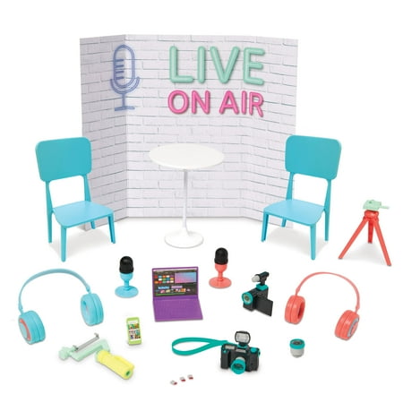 My Life As Podcast Playset for 18” Doll, Multi-Color, Children Age 5 Years & up