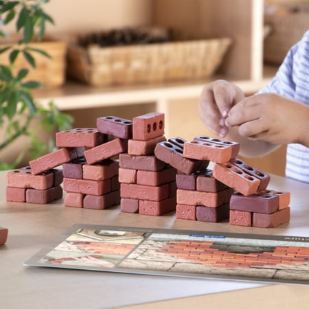 Guidecraft Little Bricks - 60 pc. Set: Builders Set for Construction and Stacking, Kids Educational Learning Toy