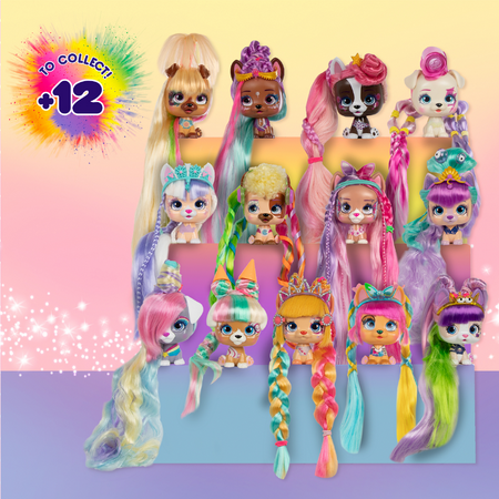 VIP Pets Colorboost - Includes Doll, 9 Surprises and 6 Accessories!