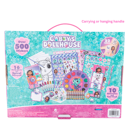 Gabbys Dollhouse Girls Art Set Painting Coloring Supply Stickers 711 Piece Set