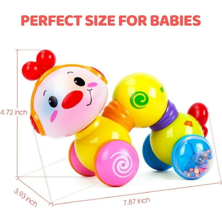 Baby Toys 6 to 12 Months Press and Go, Musical, Light up 6 Month Old Baby Toys 12-18 Months Crawling Toys for Babies Infant Toys 6 7 8 9 10 12 Months Old Toys for 1 Year Old Boy Baby Girl Gifts