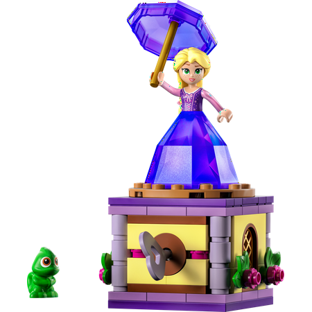 LEGO Disney Princess Twirling Rapunzel Building Toy 43214, with Diamond Dress Mini-Doll and Pascal The Chameleon Figure, Wind Up Toy Rapunzel, Disney Collectible Toy for Girls & Boys Age 5+ Years Old