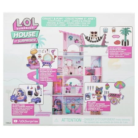 L.O.L. Surprise! O.M.G. House of Surprises Lil Music Tour Playset with Cheeky Babe Collectible Doll and 8 Surprises – Great Gift for Kids Ages 4+