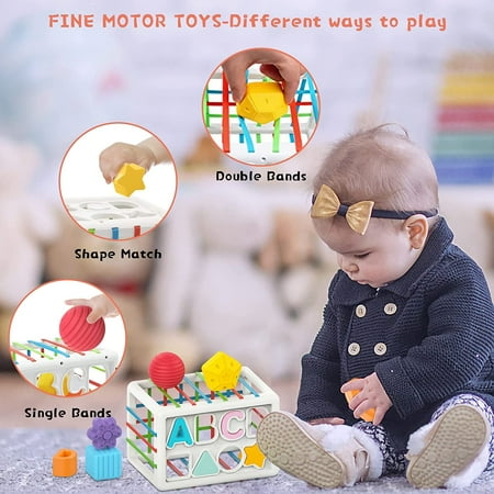 INvench Toys for 1 Year Old, Shape Sorter Learning Toys for Baby 6-12 Months, Montessori Toddler Toys for Boys Girls Christmas Gifts