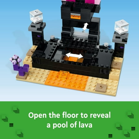 LEGO Minecraft The End Arena, Ender Dragon Battle Set, Multiplayer Set Includes Mobs, Shulker and Enderman, Minecraft Gift and Educational Toy for Kids, Boys and Girls, 21242