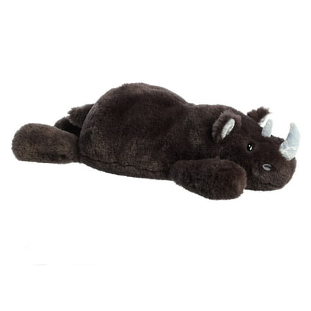 Aurora - Large Black Snoozles - 18" Rhino - Laid-back Stuffed Animal