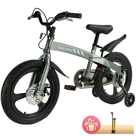 ARTUDATECH 16 Inch Kids Bike for Age 4-8 Years Children Bicycle with Training Wheels,LED Headlight, Dual Brake Boys and Girls Bike