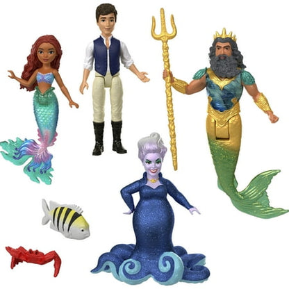 Disney The Little Mermaid Ariel's Adventures Story Set with 4 Small Dolls and Accessories