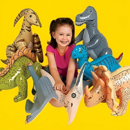 Jumbo Inflatable Dinosaurs- 6 Pc - Toys - 6 Pieces