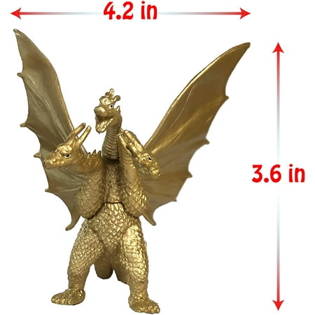 Godzilla Dinosaur Toys King of The Monsters Movable Joint Action Figures Mini Mothra Imago Shin Burning Heisei Mecha Ghidorah Kids Birthday Cake Toppers Pack, Travel Bag