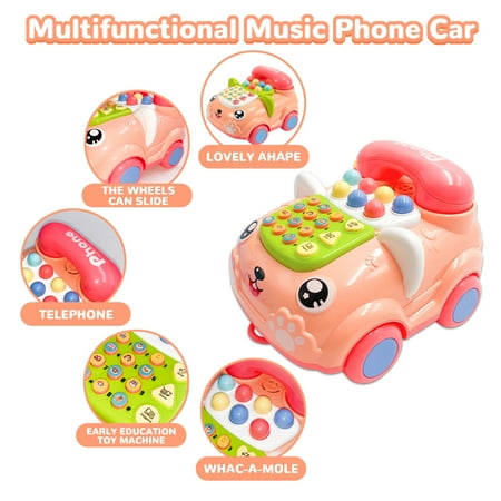 Toys for 1 Year Old Toddler Toys, Baby Phone Toy with Music Light, Musical Gifts for 1 2 3 Years Old Girls, Educational Learning Toys for Kids Girls Ages 1 2 3 4