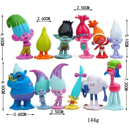 12 Pcs for Troll Inspired Birthday Party, Gift or Collection!