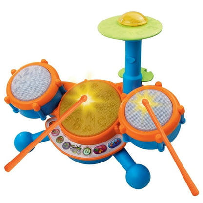 VTech KidiBeats Drum Set Toy Musical Instruments with Accessories Included, Baby and Toddler Toys