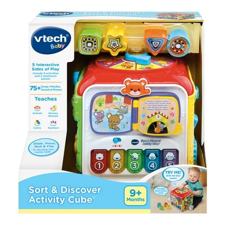 VTech Sort and Discover Activity Cube, Learning Toy for Baby Toddler