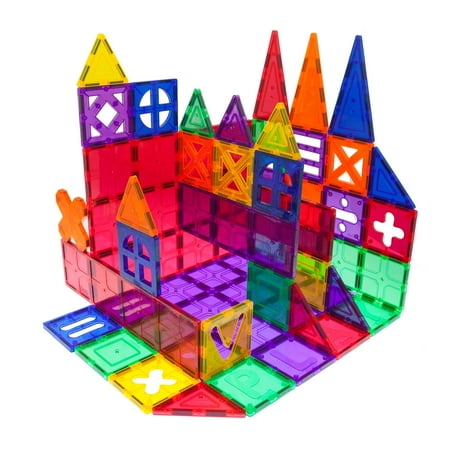 PicassoTiles 28 PC Magnetic Tiles, Magnetic Building Blocks for Kids, Magnet for Kids 3+