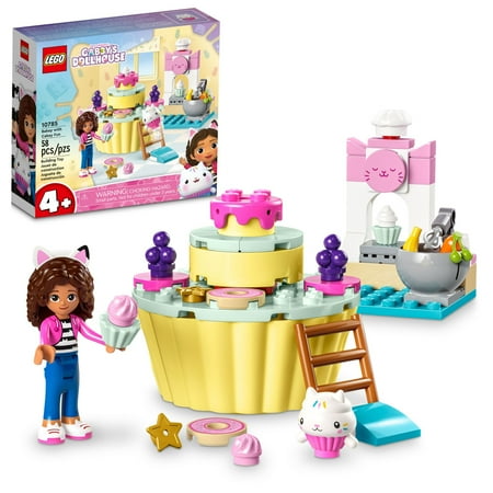 LEGO Gabby's Dollhouse Bakey With Cakey Fun 10785 Building Toy Set for Fans of the DreamWorks Animation Series, Pretend Play Kitchen, Oven and Giant Cupcake to Decorate, Gift for 4+ Year Olds