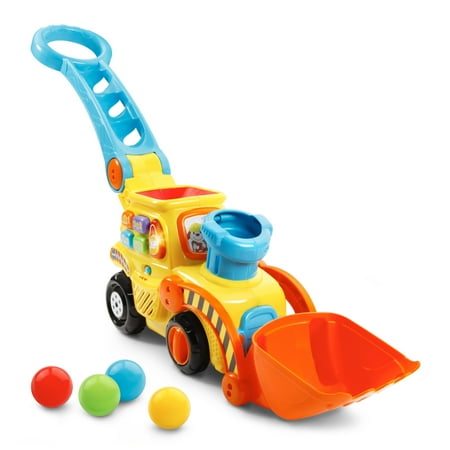 VTech Pop-a-Balls - Push and Pop Bulldozer Push & Pull Toys with Accessories Included, Baby and Toddler Toys