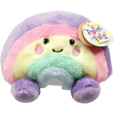 Aurora - Mini Multicolor Palm Pals - 5" Vivi Rainbow - Adorable Stuffed Animal