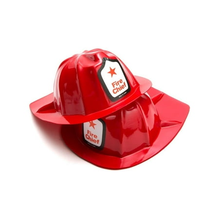 Set of 12 Child's Plastic Fireman Fire Chief Party Hat