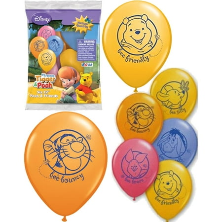 Pioneer - 12 Disney's Pooh and Friends Latex Balloons - Multicolor (6ct)