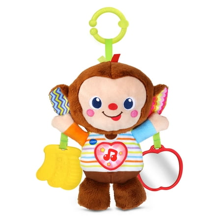 VTech Cuddle and Swing Monkey with Teether, Travel Toy for Baby