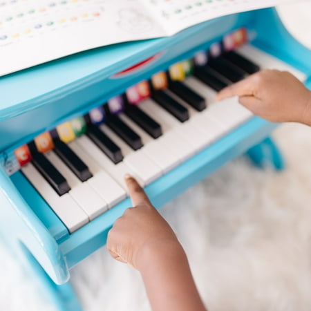 Melissa & Doug Learn-to-Play Piano With 25 Keys and Color-Coded Songbook - Blue