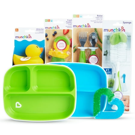 Munchkin New Beginnings Gift Basket, Great for Baby Showers, Includes 6 Baby Products, Neutral