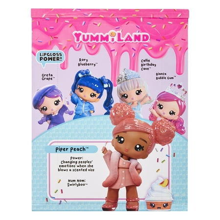 Yummiland Large Doll + Lipgloss Pet- Piper Peach, Ages 4+