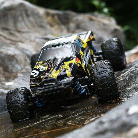 Remote Control Car for Kids Adults 40+ MPH 4x4 Power 1:18 Scale Brushless Motor, Hobby Electric Monster RC Truck All Terrain off Road 2 Batteries Outdoor Play