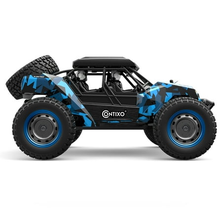 Contixo RC Off-Road UTV, 1:16 Scale, 4WD, 2.4GHz, LED Headlights, Remote Control Car for Kids & Adults – Blue