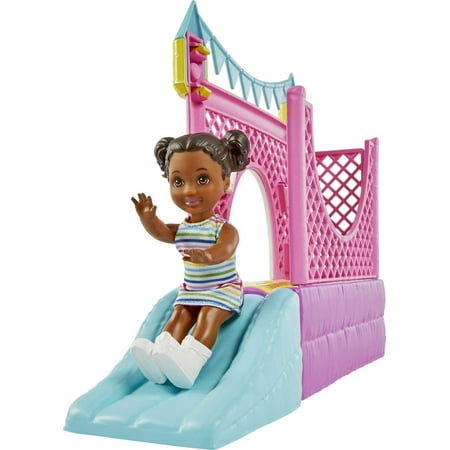 Barbie Skipper Babysitters Inc Bounce House Playset, Skipper Doll, Toddler Small Doll & Accessories