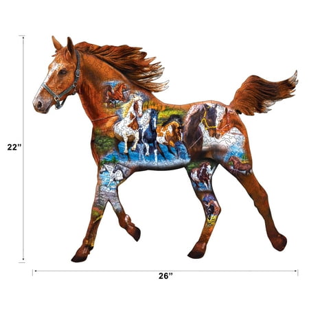 Cra-Z-Art Big Shaped 350-Piece Running Horse Jigsaw Puzzle