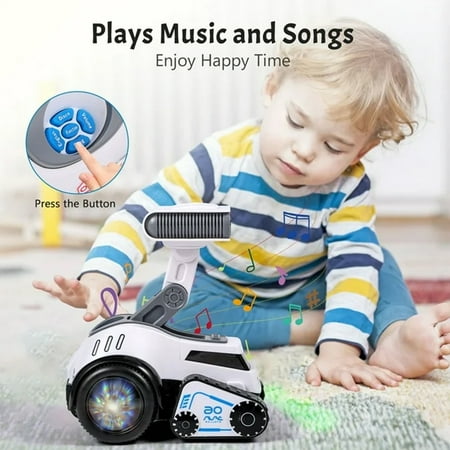 Lvelia Robot Toy for Kids,Electronic Toy Robot with Dances, Plays Music and Songs, Light up Shine Eyes, Volume Adjust ,Gift for Kids, Toddlers, Boys and Girls