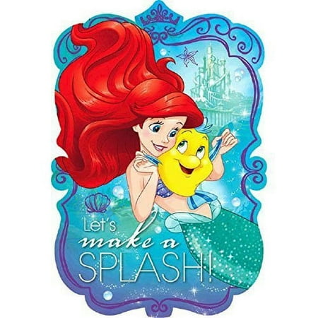 Disney Ariel Dream Big Collection Postcard Invitations, 4.25" x 6.25", 8 Ct.