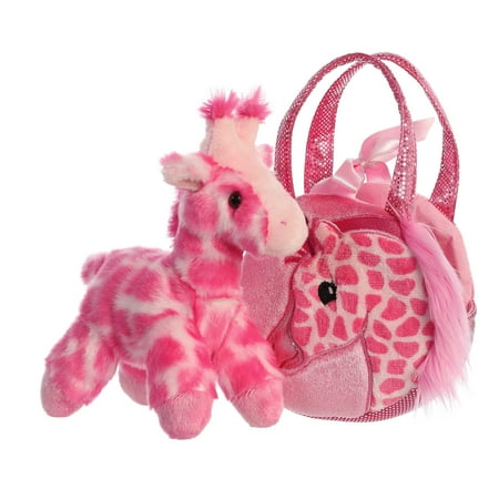 Aurora - Small Multicolor Fancy Pals - 7" Jungle Bundles Giraffe - Fashionable Stuffed Animal