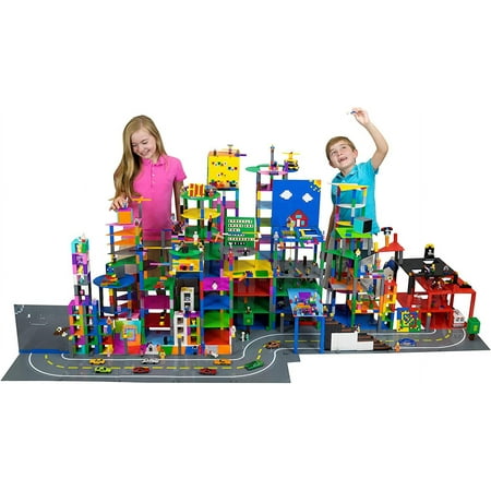 Strictly Briks Classic Baseplates 10" x 10" Brik Tower 100% Compatible with All Major Brands | Building Bricks for Towers and More | 4 Lavender Stackable Baseplates & 30 Stackers