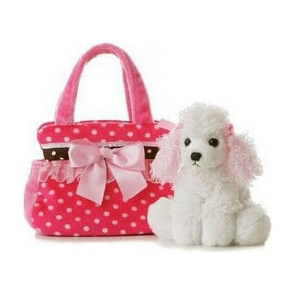 Aurora - Small Multicolor Fancy Pals - 8" Fancy Pink Polka Dot - Fashionable Stuffed Animal