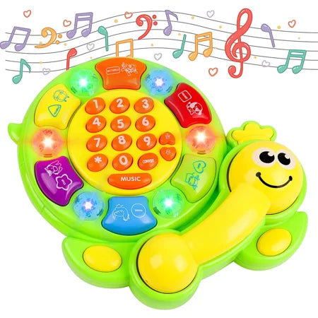 Vanmor Baby Toy 18 Months Plus, Baby Musical Toys for 1 2 3 Years Old , Phone Toy Kids Cell Phone with Light, Educational Toys, Interactive Toy, Baby Gift Boys Girls Birthday Christmas, Green