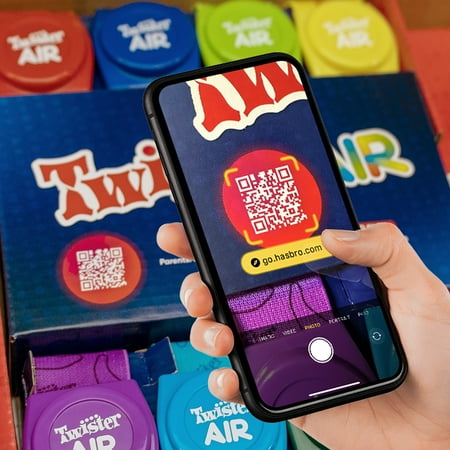 Twister Air Game for Kids, Family Game with AR App Links to Smart Device, Christmas Gifts for Kids, Ages 8+