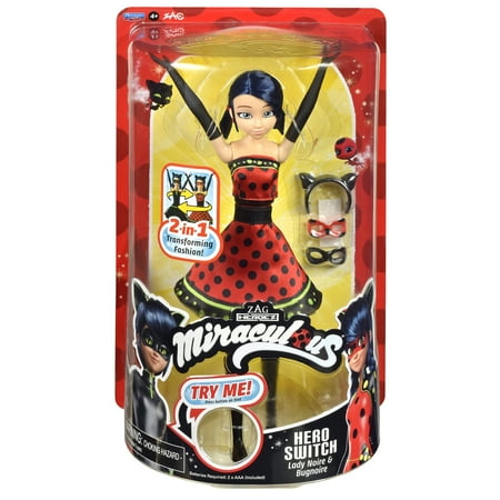 Miraculous Hero Switch Ladybug 10.5" Fashion Doll by Playmates Toys