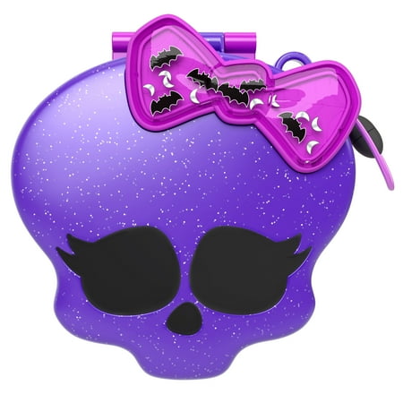 Polly Pocket Monster High Compact with 3 Micro Dolls & 10 Accessories, Opens to High School