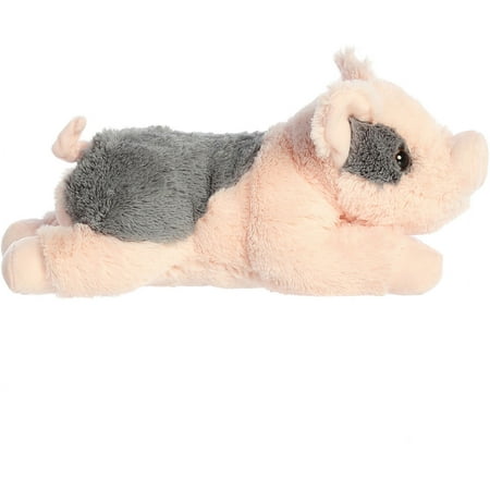 Aurora - Medium Pink Flopsie - 12" Tidbit Mini Pig - Adorable Stuffed Animal