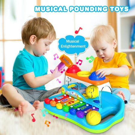 Yerloa Xylophone for Toddlers 1-3, Baby Toys for 12-24 Months, Pound A Ball Toys for Toddler, Musical Pounding Toy for 1 Year old, Birthday Gifts for Boy & Girl Ages 1 2 3