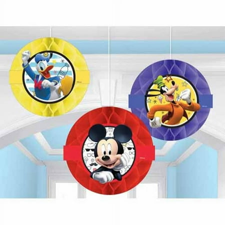 Mickey Mouse 'on the Go' Honeycomb Decorations (3pc)