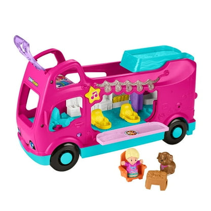 Fisher-Price Little People Barbie Little Dreamcamper RV Playset with Music Lights & 2 Figures