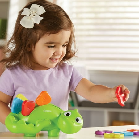 Learning Resources Steggy the Fine Motor Dino - 11pieces, Boys and Girls Ages 18 months to 3+ years, Toddler Learning Toys, Sensory Toys