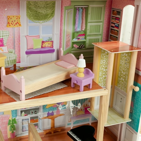 KidKraft Grand View Mansion Wooden Dollhouse with 34 Accessories, Ages 3 and up