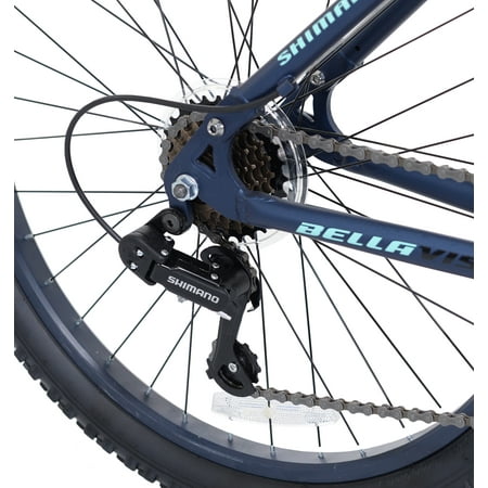 Genesis Bella Vista Full Suspension Tween/Teen Mountain Bike, 24" Wheels, Blue