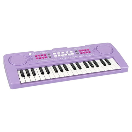 AIMEDYOU Kids Keyboard Piano, Electronic Digital Piano with Double Built-in Speaker, Microphone, Music Keyboard Early Learning Educational Toy Birthday Xmas Day Gifts for Kids (Purple)