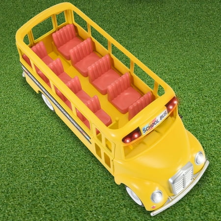 Honey Bee Acres Yellow Sunshine School Bus with Lights & Sounds, Doll Included, Children Ages 3+